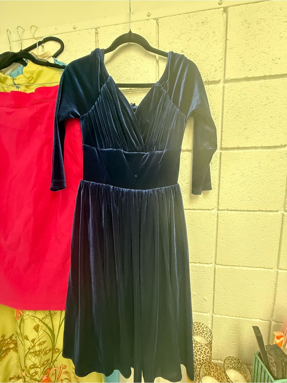 Blue velvet Vixen Starlet Swing. NWOT. Size L. No belt.
